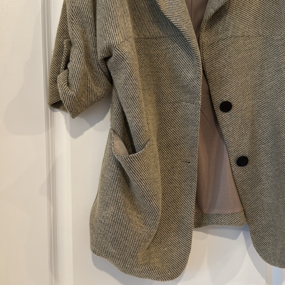 Trendy LUSH Quarter Sleeve Tweed-like Jacket Small - Picture 7 of 11